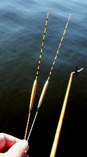 段差の底釣りで使用したウキ（両方）